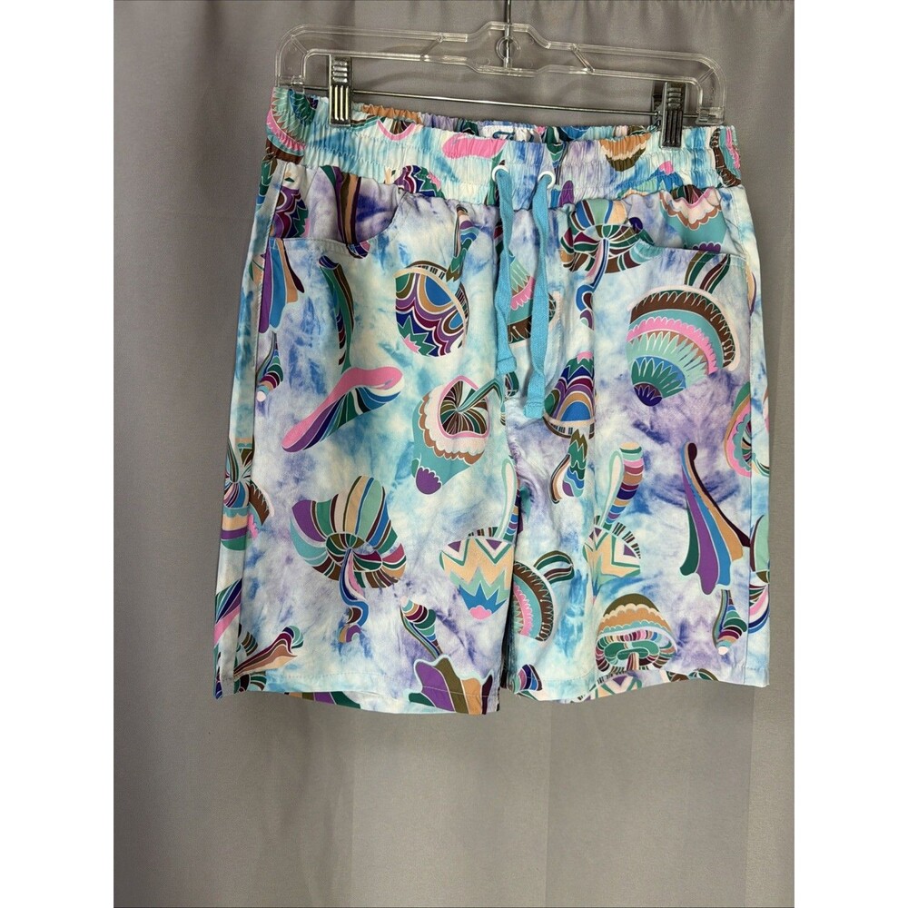 Fresh Prints Of Bel-Air Sweat Shorts Mens Medium Colorful Graffiti Mushrooms